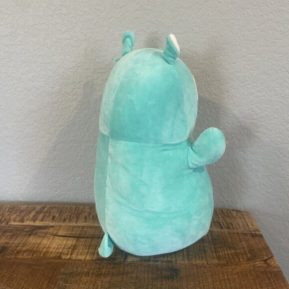 Squishmallows Hugmees Pierre the Bright Teal Blue Easter Alpaca 14inch 2019 - Picture 6 of 9